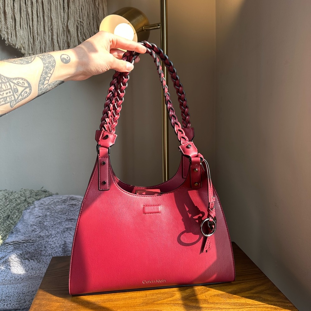 Calvin Klein Shelley Satchel - Cabernet